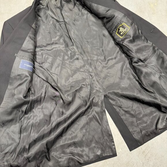 Burberry London Blazer Black Sport Coat Wool Made in USA 42L *No Buttons - Picture 5 of 12